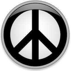 A nuclear disarmament symbol, commonly called the "peace symbol." JorgenCarlberg, CC0, via Wikimedia Commons