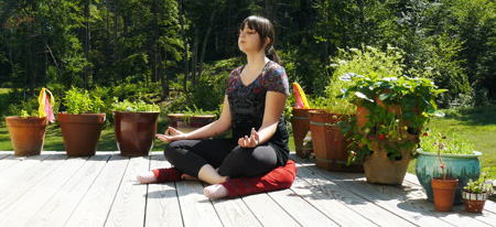 The Yogi Bolster helps you sit comfortably for meditation and other cross-legged pursuits