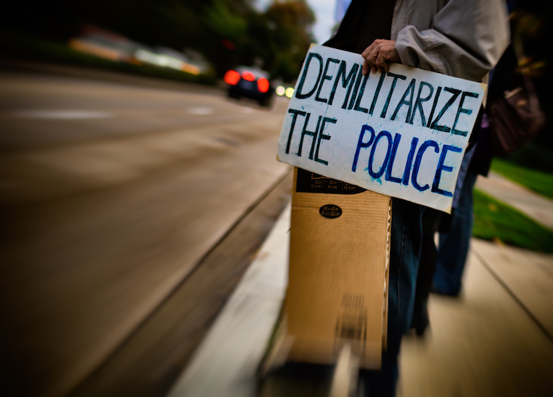Demilitarize the Police. By Johnny Silvercloud. Flickr (CC BY-SA 2.0)