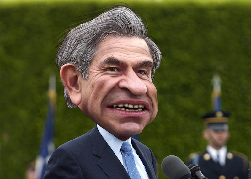Paul Wolfowitz -- Caricature. Credit: DonkeyHotey. Flickr (CC BY 2.0)
