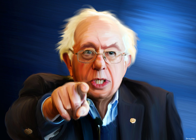 Bernie Sanders - Painting. DonkeyHotey Flickr (CC BY 2.0)
