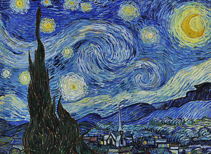Vincent van Gogh. The Starry Night. 1889. Oil on canvas. From Wikipedia.