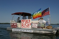 Protesters Swift-Boat Bush | Kathlyn Stone