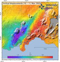 Iceland Volcano: Vertical Displacements Measured Using SAR Satellite Imagery -- Iceland Met Office