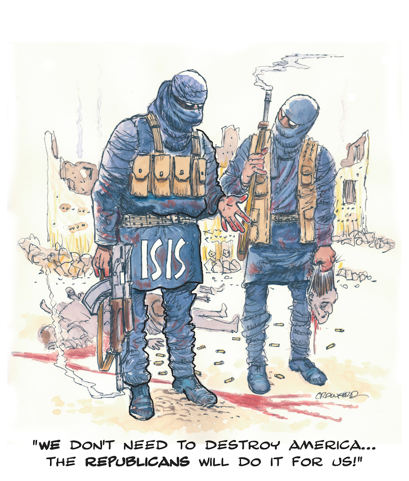 ISIS And Friends. Editorial cartoon by Gregory Crawford. © World News Trust 2014