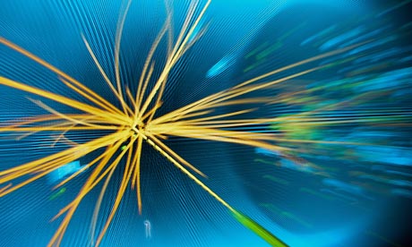 Proton-proton collisions as measured by the European Organisation for Nuclear Research (Cern) in its search for the Higgs boson particle. Photograph: Fabrice Coffrini/AFP/Getty Images