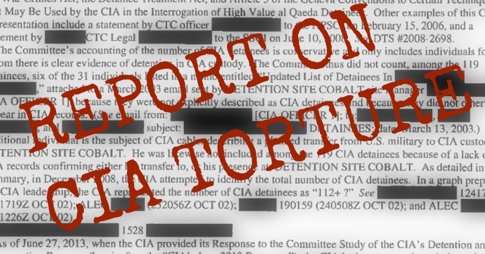 The Senate Intelligence Committee has released the 525-page executive summary of the six thousand page investigative report which looked at the CIA's "Detention and interrogation Program." (Image: Common Dreams)
