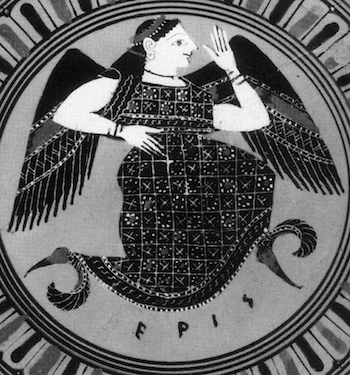 Eris, the Greek goddess of discord. Public domain, via Wikimedia Commons