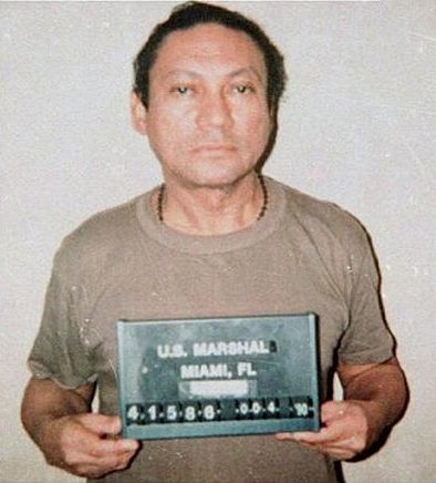 Manuel Noriega. By U.S. Marshals Service in Miami, Florida [Public domain], via Wikimedia Commons