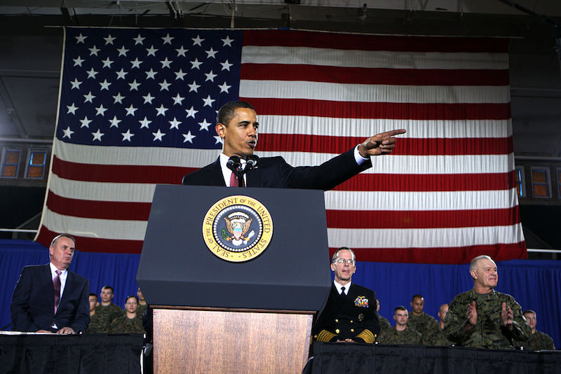 President Obama. 2009. U.S. Marine Corps photo by Lance Cpl. Michael J. Ayotte [Public domain], via Wikimedia Commons.