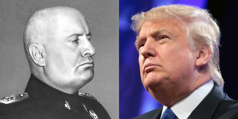 Donald Trump. Benito Mussolini (CC BY 4.0)