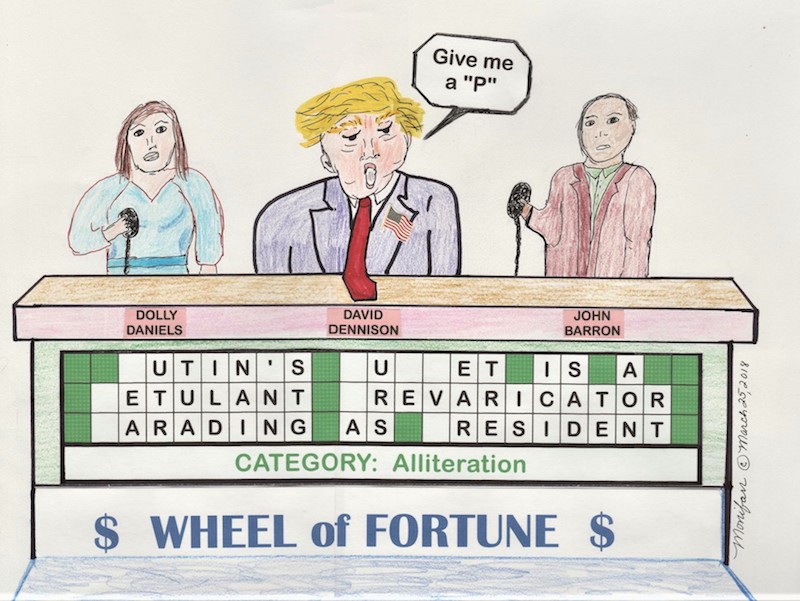 TOON: "Wheel Of Fortune." Political commentary by Monica Farrington