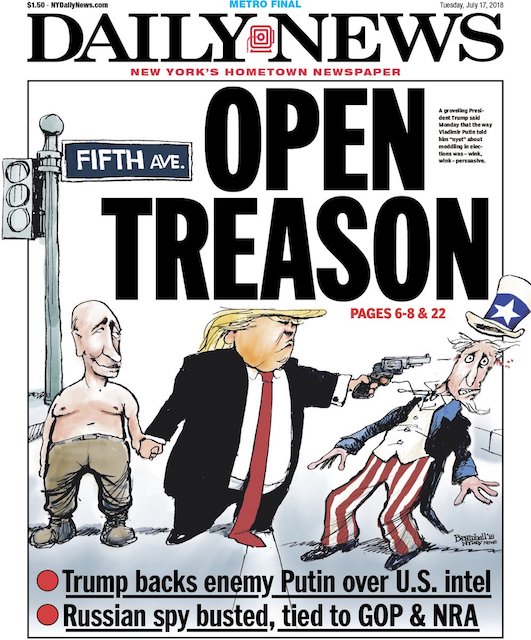 Cover of N.Y. Daily News 17 July 2018