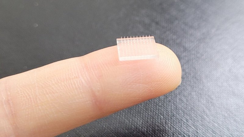 Scientists at Stanford University and University of North Carolina at Chapel Hill use 3D printer to create vaccine patch. Credit: University of North Carolina at Chapel Hill