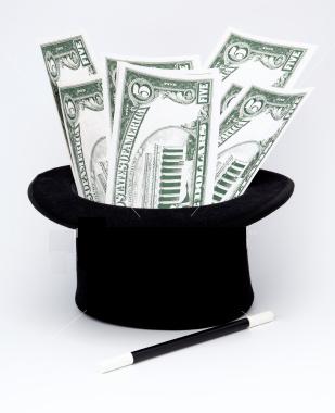 Magic Money out of a hat